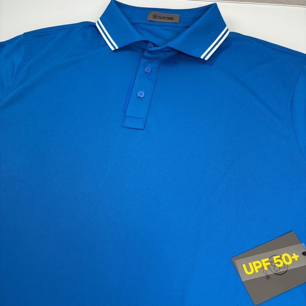 G/FORE Mens XXL Blue Golf Polo Shirt‎ NEW UPF 50 Business Casual
